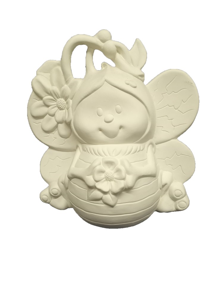Anna Busy Bee 9" Ceramic Bisque, Ready to Paint