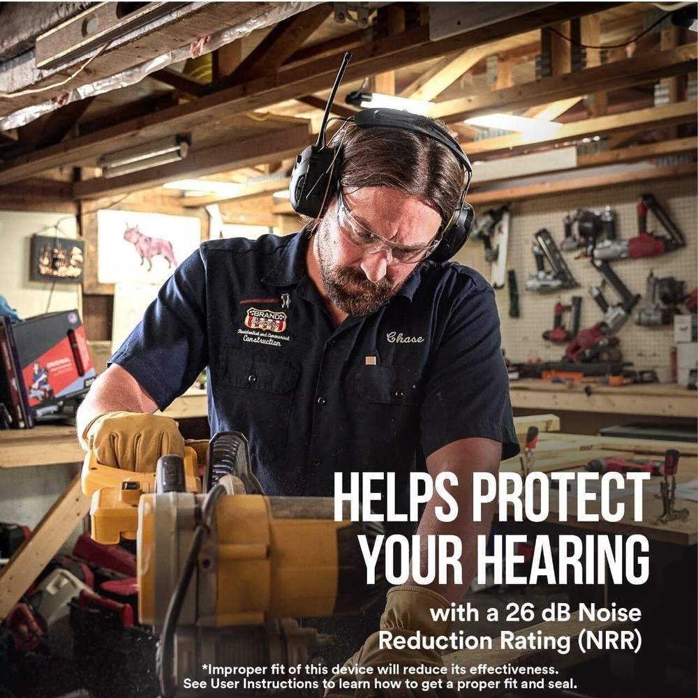 3M WorkTunes Connect AM/FM Wireless Hearing Protector with Bluetooth Technology