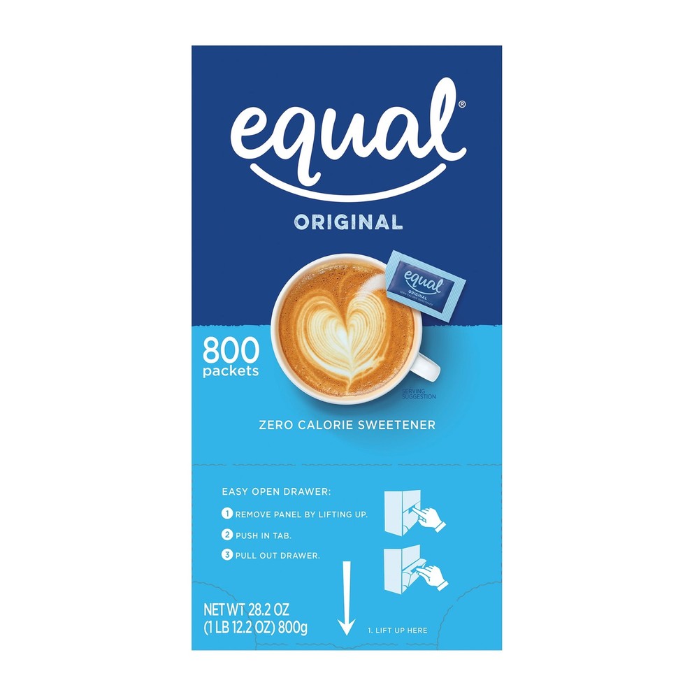EQUAL 800 Packets – Zero Calorie Sweetener, Sugar Substitute for Drinks & Baking