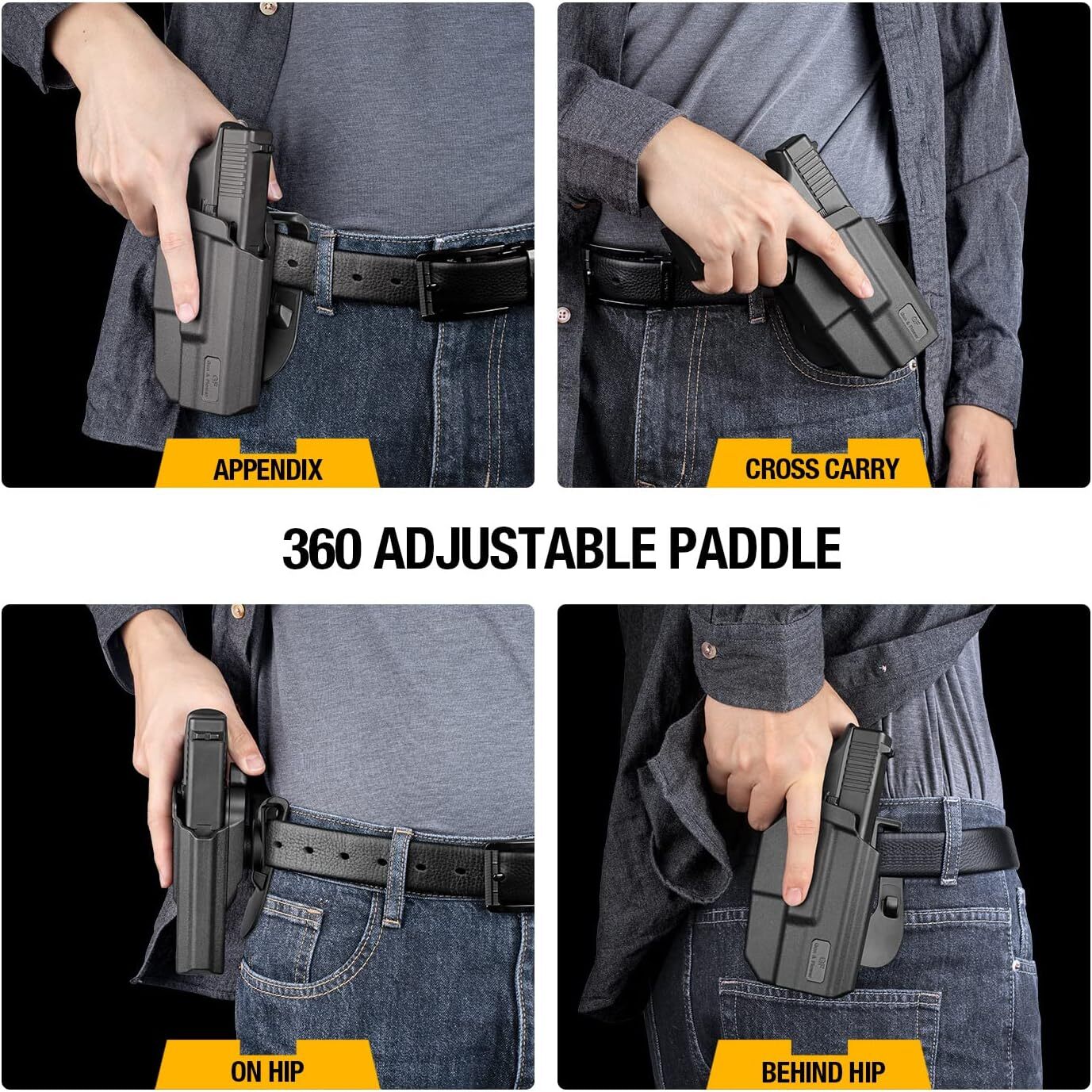 OWB Thumb Release Holster Fit:Taurus G3C/G2C, Millennium PT111/PT140 G2 RighHand