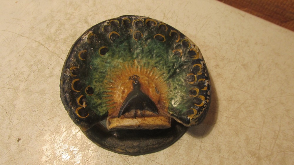 Antique Cast Iron Peacock Door Knocker