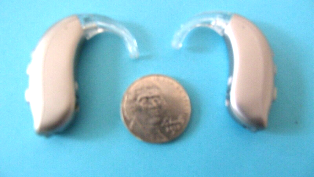 PAIR PROGRAMMABLE BEHIND THE EAR DIGITAL HEARING AID PROFOUND LOSS