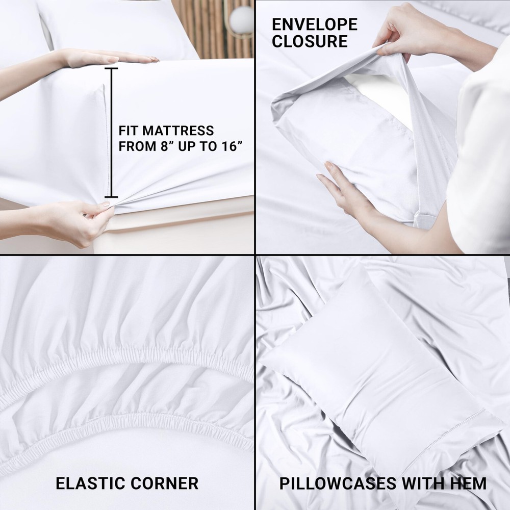 Utopia Bedding Twin Bed Sheets Set - 3 Piece Bedding - Brushed Microfiber