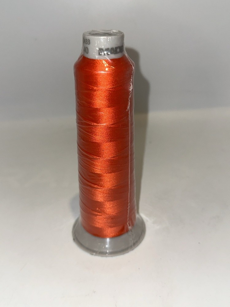 MADEIRA (10 PACK) Polyneon #40 Polyester Embroidery Thread 2500m Orange 1987