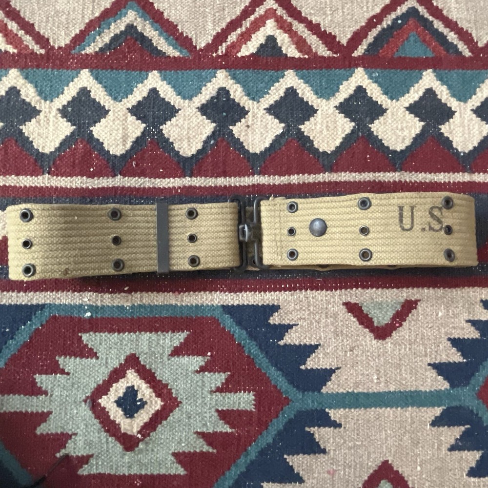 WWII U.S. Army Military Canvas Web Belt 1943