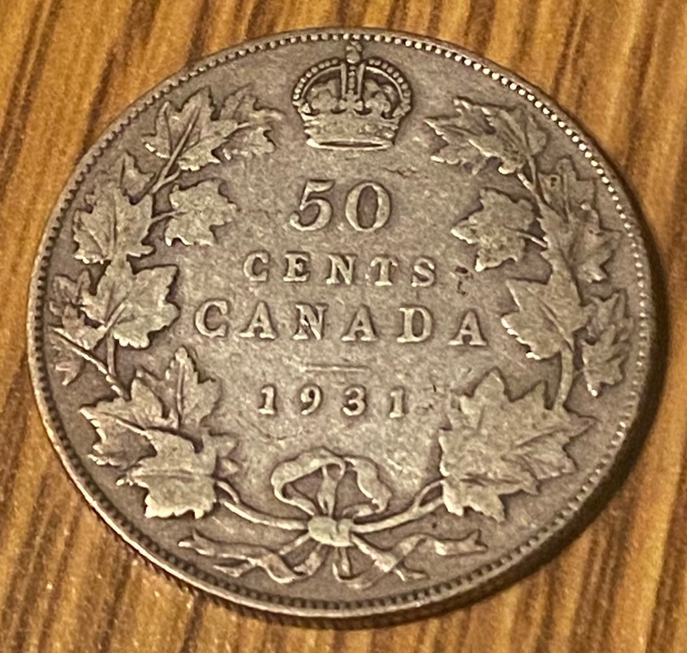 1931 CANADA HALF SILVER DOLLAR