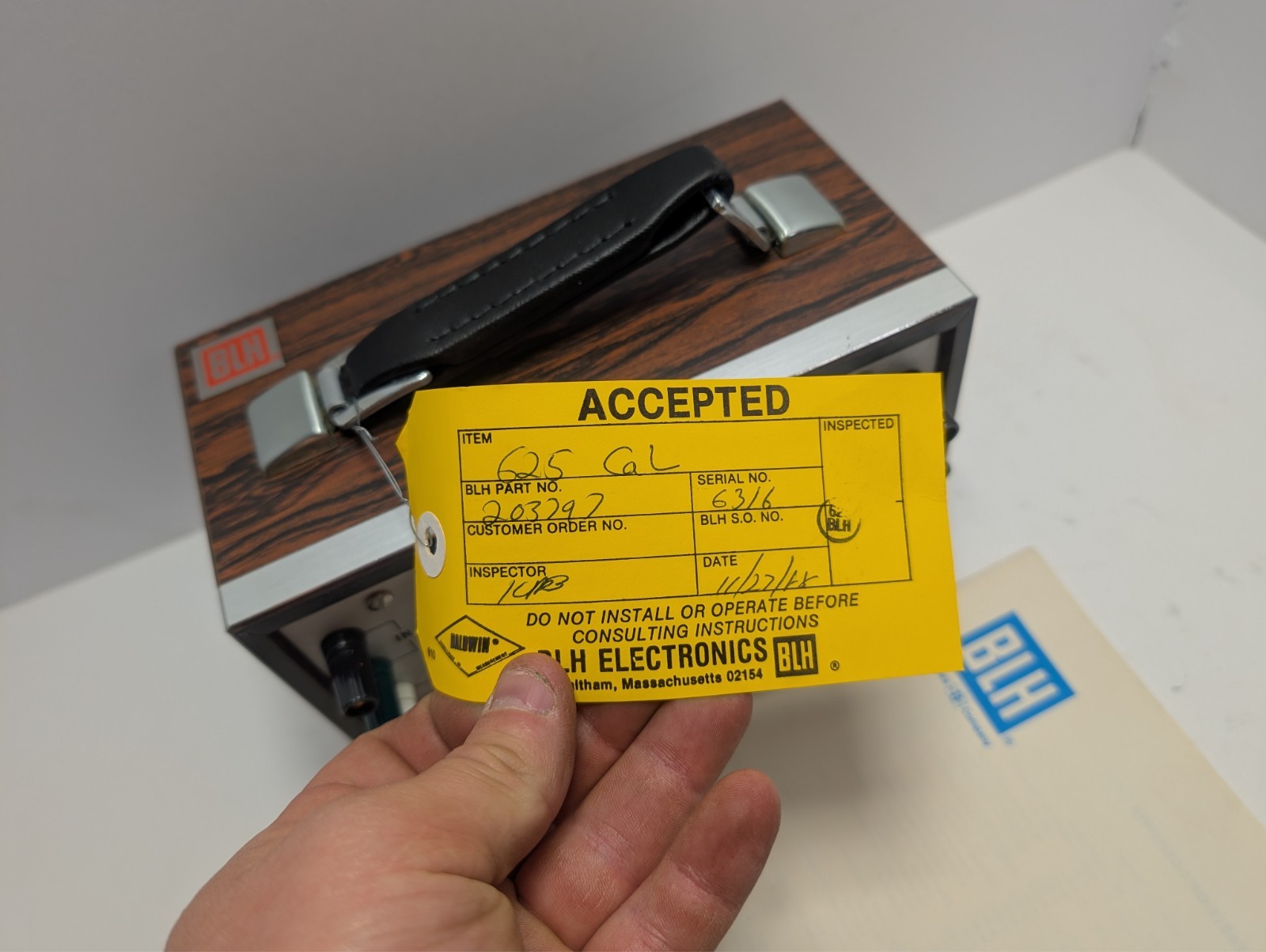 BLH Model 625 Precision Calibrator 0-10 mv/v NOS with Manual, NO TEST LEADS