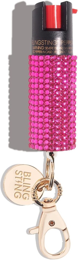 Replaceable Pepper Spray Purse Charm Clip (Pink) 1/2 Oz