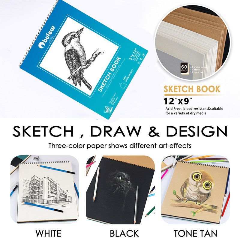 50 pcs Professional Drawing Artist Kit Set Pencils and Sketch Charcoal Art & Bag