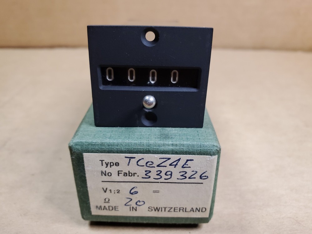 Sodeco Geneve TCEZ4E 4 Digit Analog Impulse Counter - Clean & Works