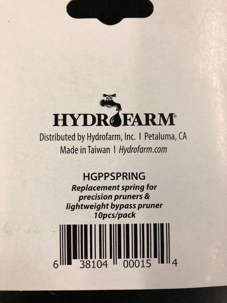 4x Hydrofarm Replacements Spring, 10 Pieces Per Pack NEW