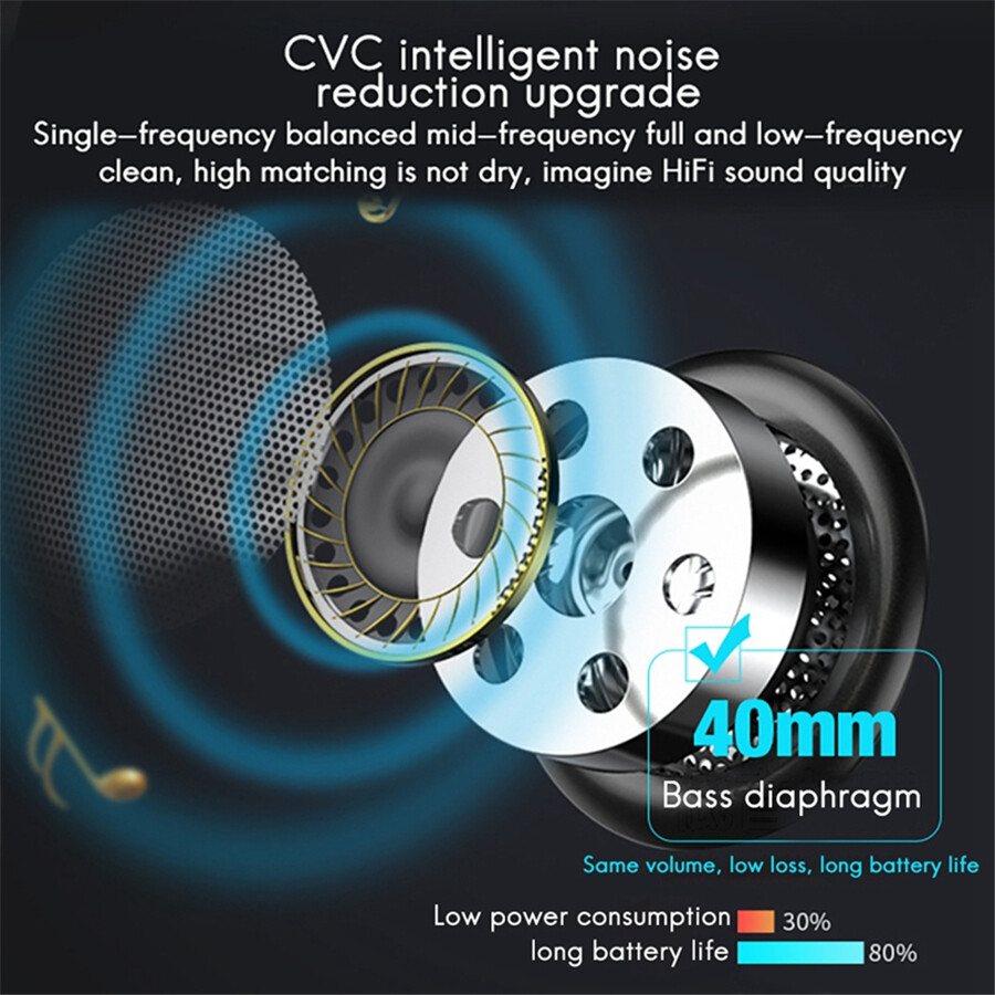 BT Wireless Bluetooth Helmet Intercom Headset TYPE-C Charging Fit For Motorcycle