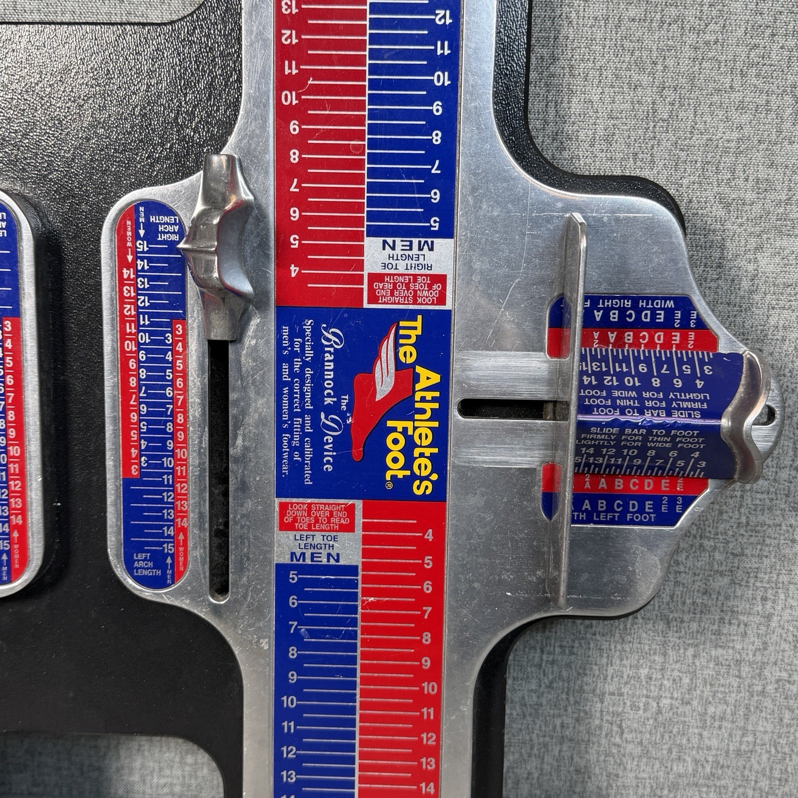 Rare 90s The Athletes Foot Brannock Device Double Board Store Display Shoe Sizer