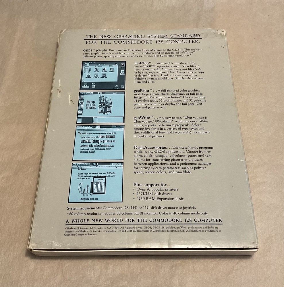 GEOS 128 Graphic Environment Operating System for the Commodore 128 Softworks