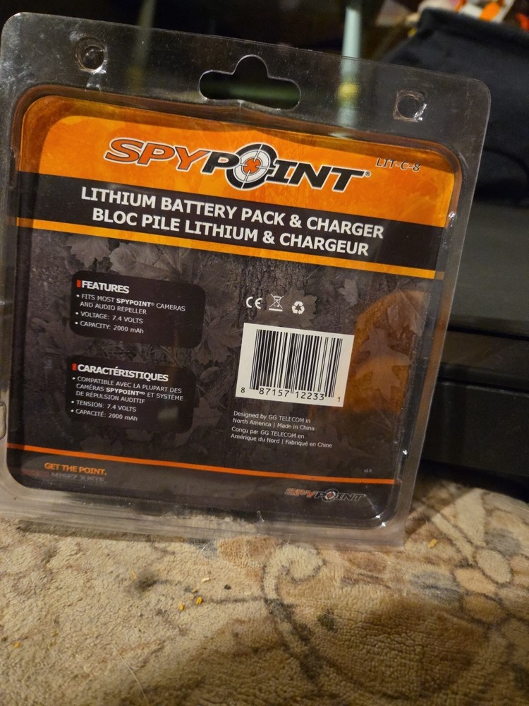 Spypoint 7.4V Lithium Battery Pack & Charger Kit