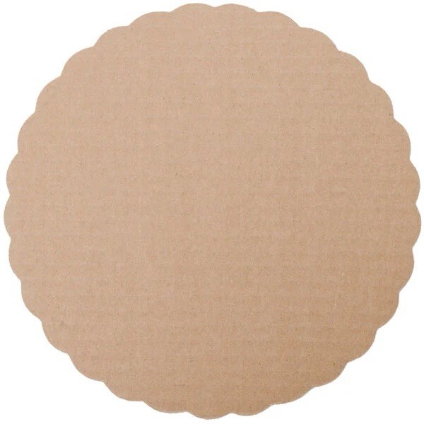 8" Gold Laminated Corrugated Cake Circle - 200/Case