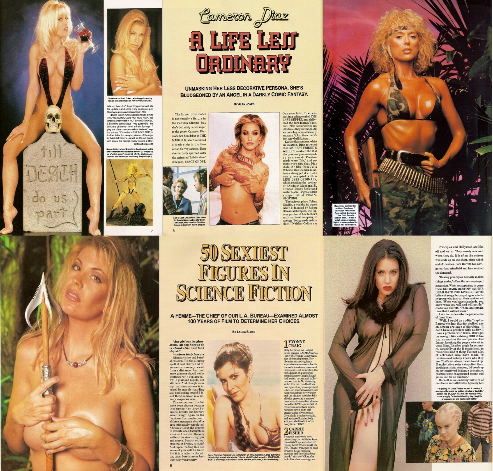 66 Old Issues of Femme Fatales - Sexy Fantasy Movie Actresses Magazine on DVD