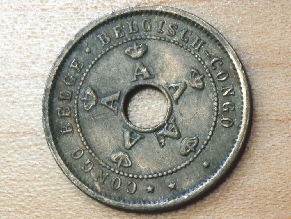 1925 Belgian Congo 5 Centimes
