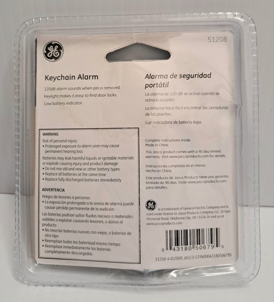 GE Keychain Alarm - Personal Security - 51208
