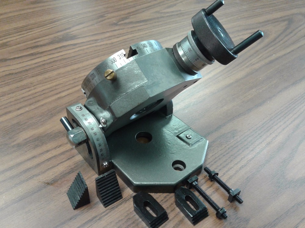 4" PRECISION TILTING ROTARY TABLE w. Clamping kit Part#TTSK-100- NEW