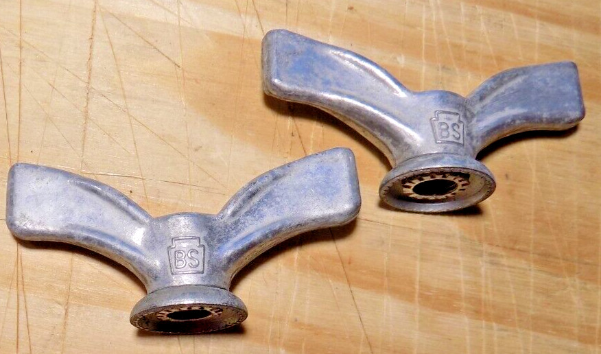 BS BICYCLE WHEEL Wing Nuts Pair NUTS M8 - 1.0 Thread