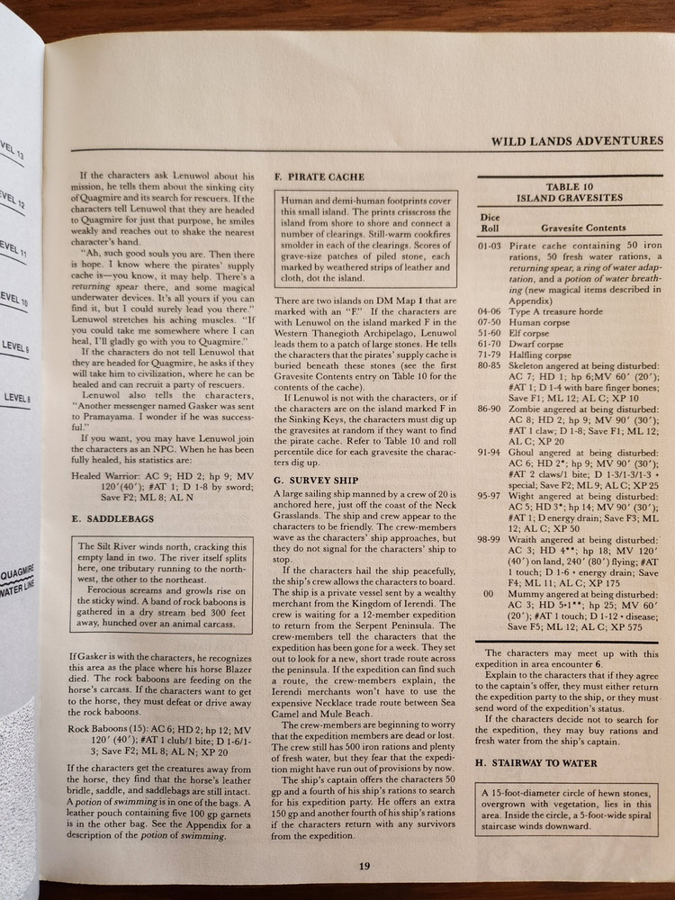 X6 Quagmire! adventure module D&D TSR Basic Dungeons Dragons BECMI 1984 EX