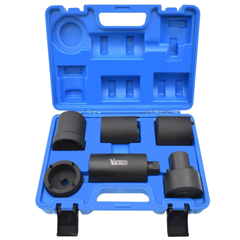 Yuesstloo Spindle Nut Socket Tool Kit, 6 Pcs Axle Hug Lock 6Pcs, Blue