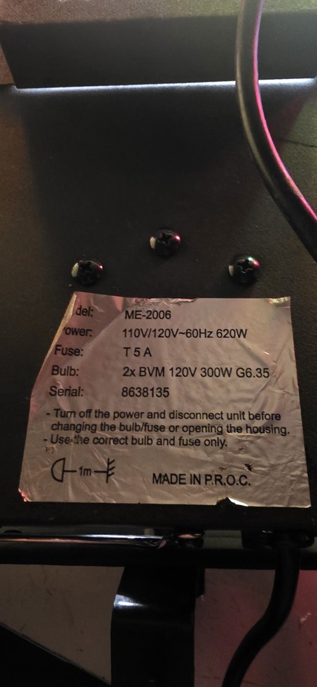 Mbt Model ME 2006 Moving Colored Light Show Strobe Adjustable Motion Control