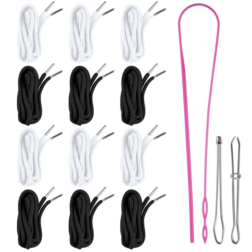 BEVTEE 12 Pcs Drawstring Cord, 60 Inch Hoodie String Replacement, Draw String...