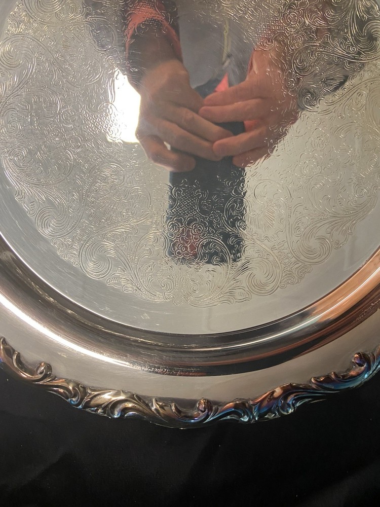 Vintage International Silver Company 13" Silver Plated Tray in Original Box