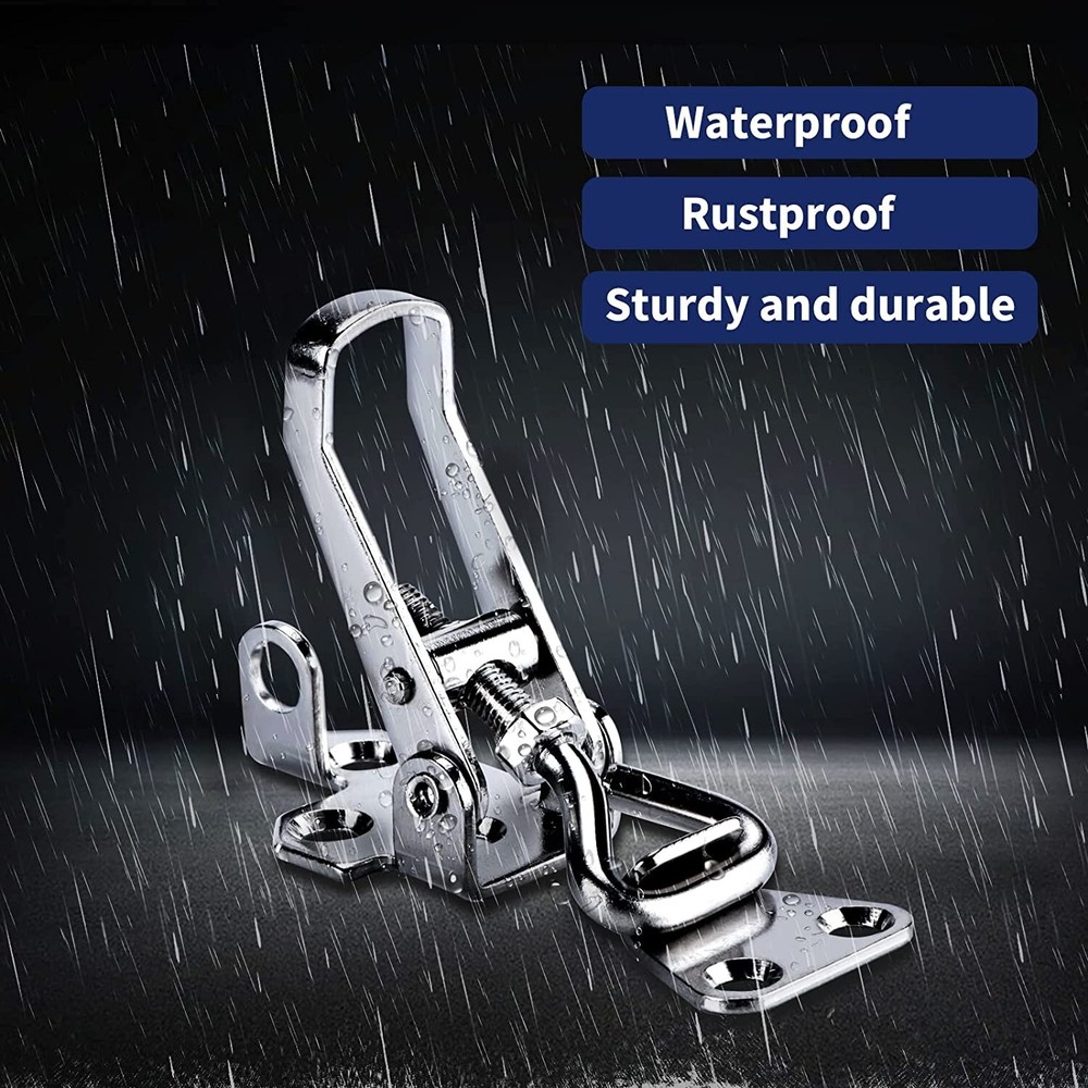 2X Stainless Steel Anti-Rattle 1"Toggle Latch Fastener Clamp Adjustable