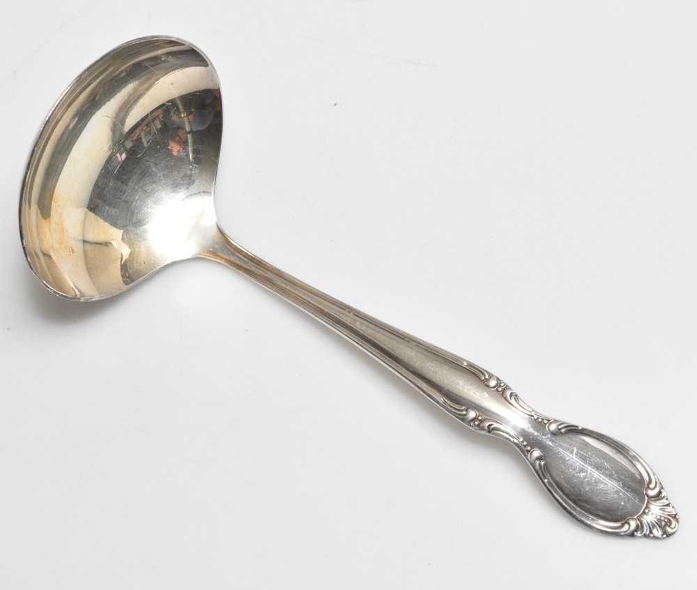 WM ROGERS GRAVY SILVERPLATE LADLE 6" FLATWARE