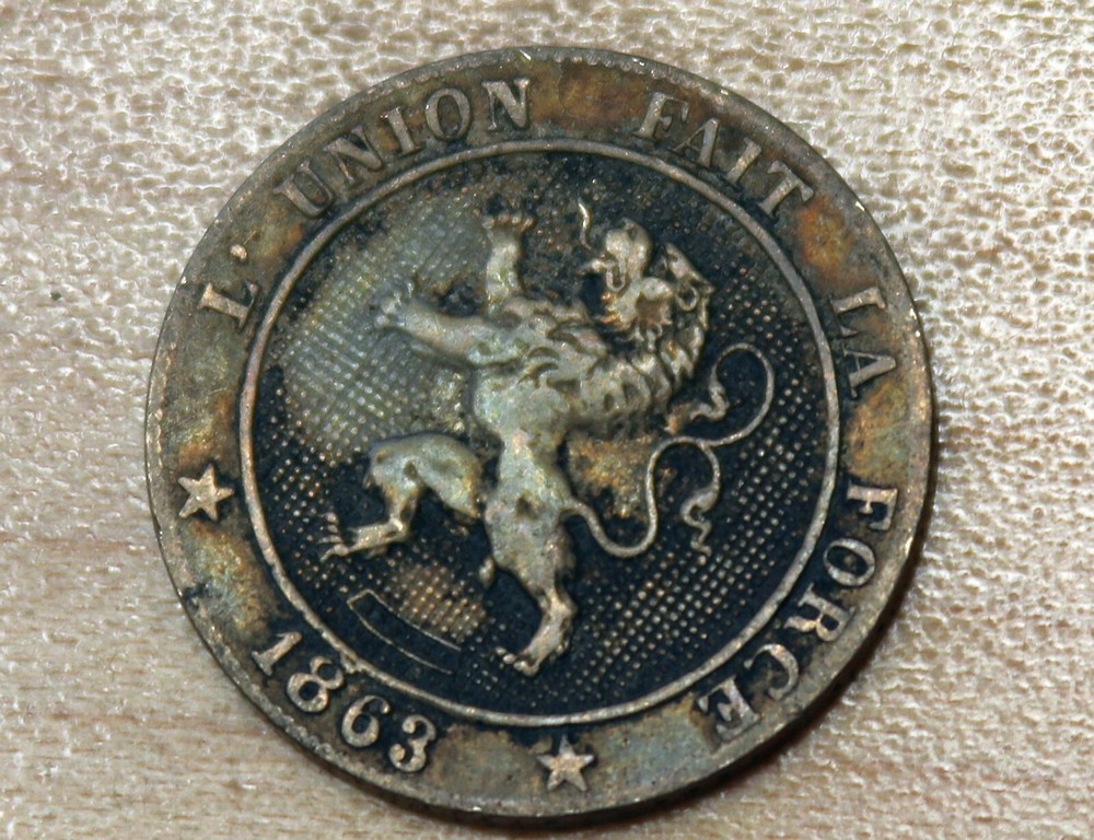 1863 Belgium 5 Centimes