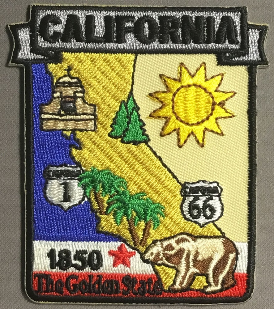 State Map California The Golden State patch