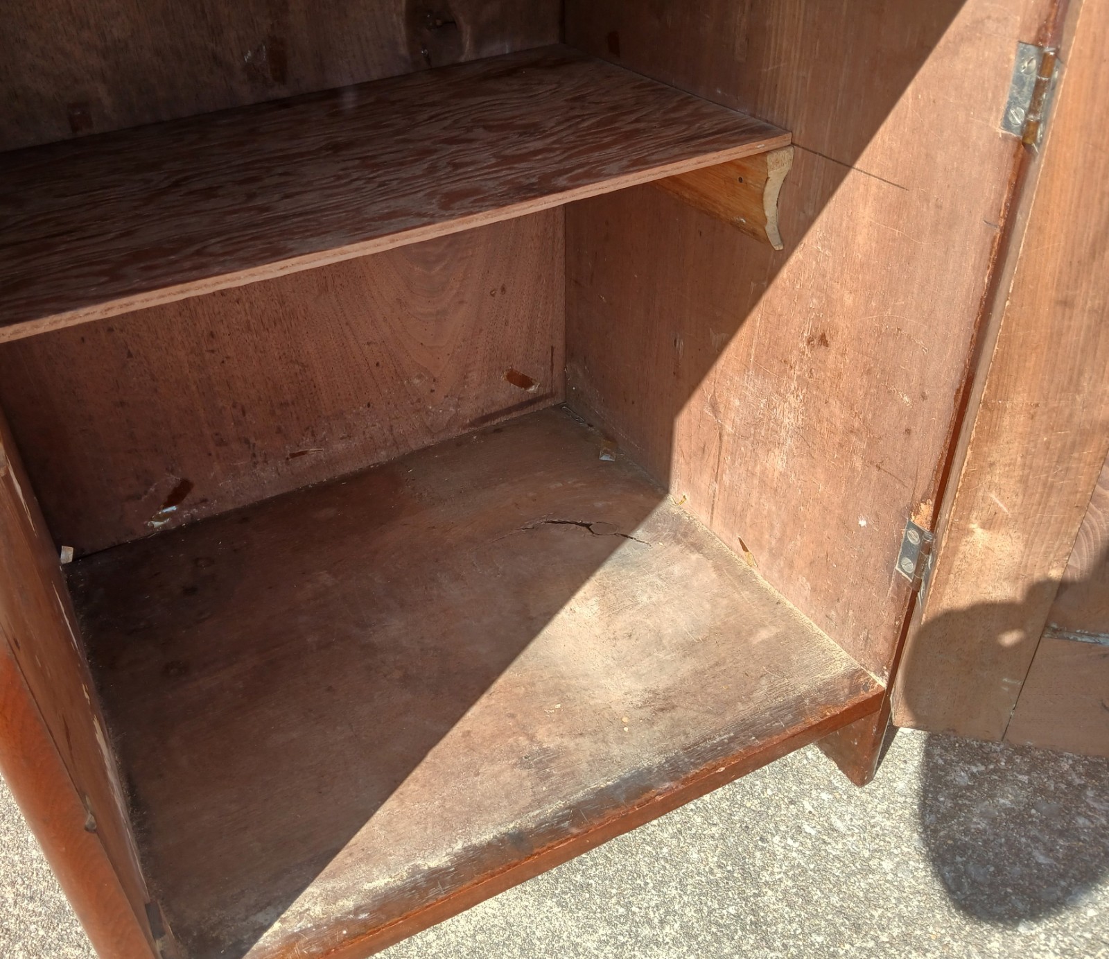 Antique Walnut One Door Wash Stand Commode with Drawer 1870s