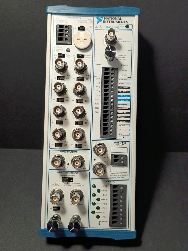 National Instruments BNC-2120 Connector Block w Function Generator, Quad Encoder