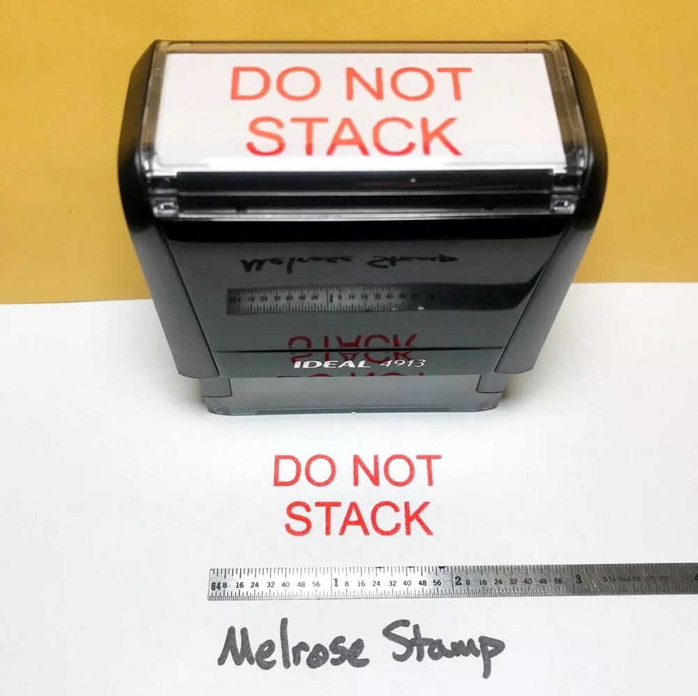 Do Not Stack Rubber Stamp Red Ink Self Inking Ideal 4913
