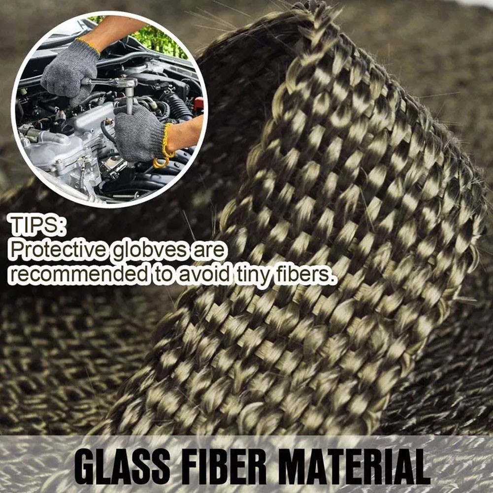 2" x 50' Titanium Exhaust Wrap for Car Headers with Stainless Steel Zip Ties