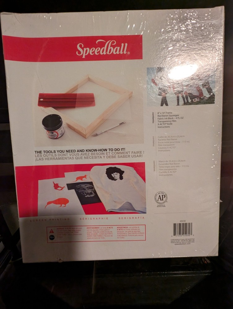 Speedball Basic Fabric Screen Printing Super Value Kit New