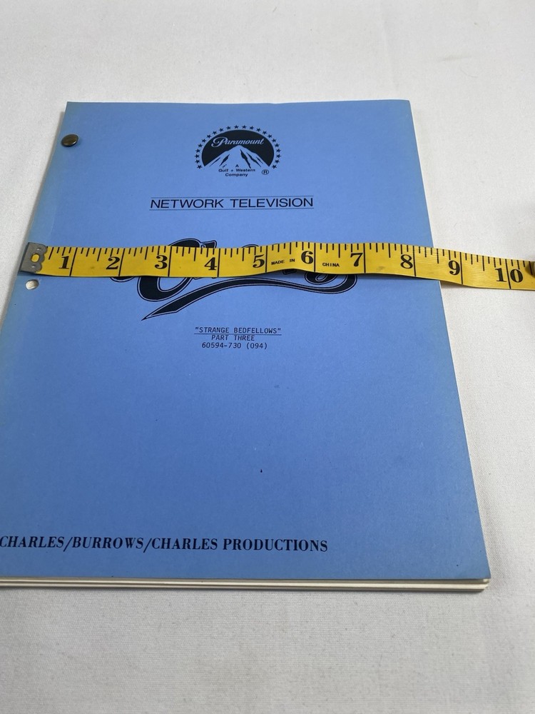 CHEERS Sitcom Original Script “ Strange Bedfellows” Pt 3 First Draft 1986
