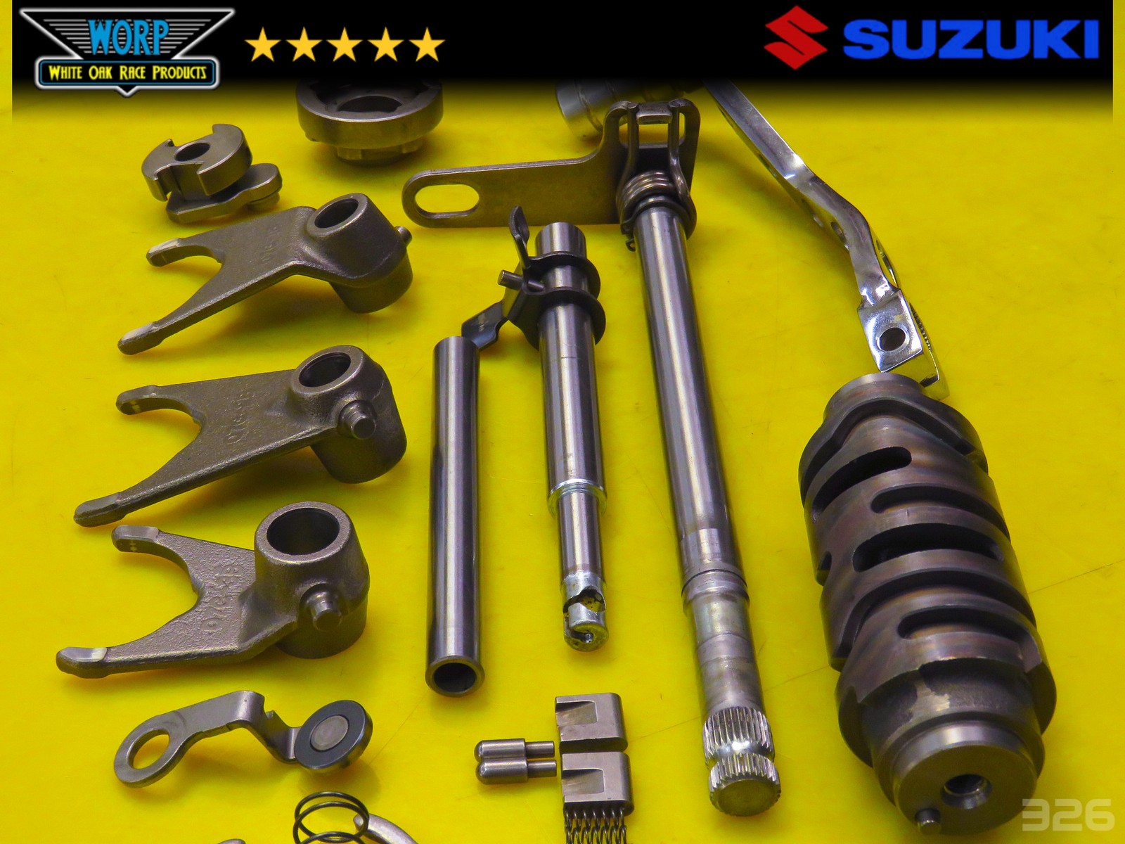 2003 SUZUKI QUADSPORT LTZ400 KFX TRANSMISSION SHIFT FORKS DRUM PEDAL SHAFT
