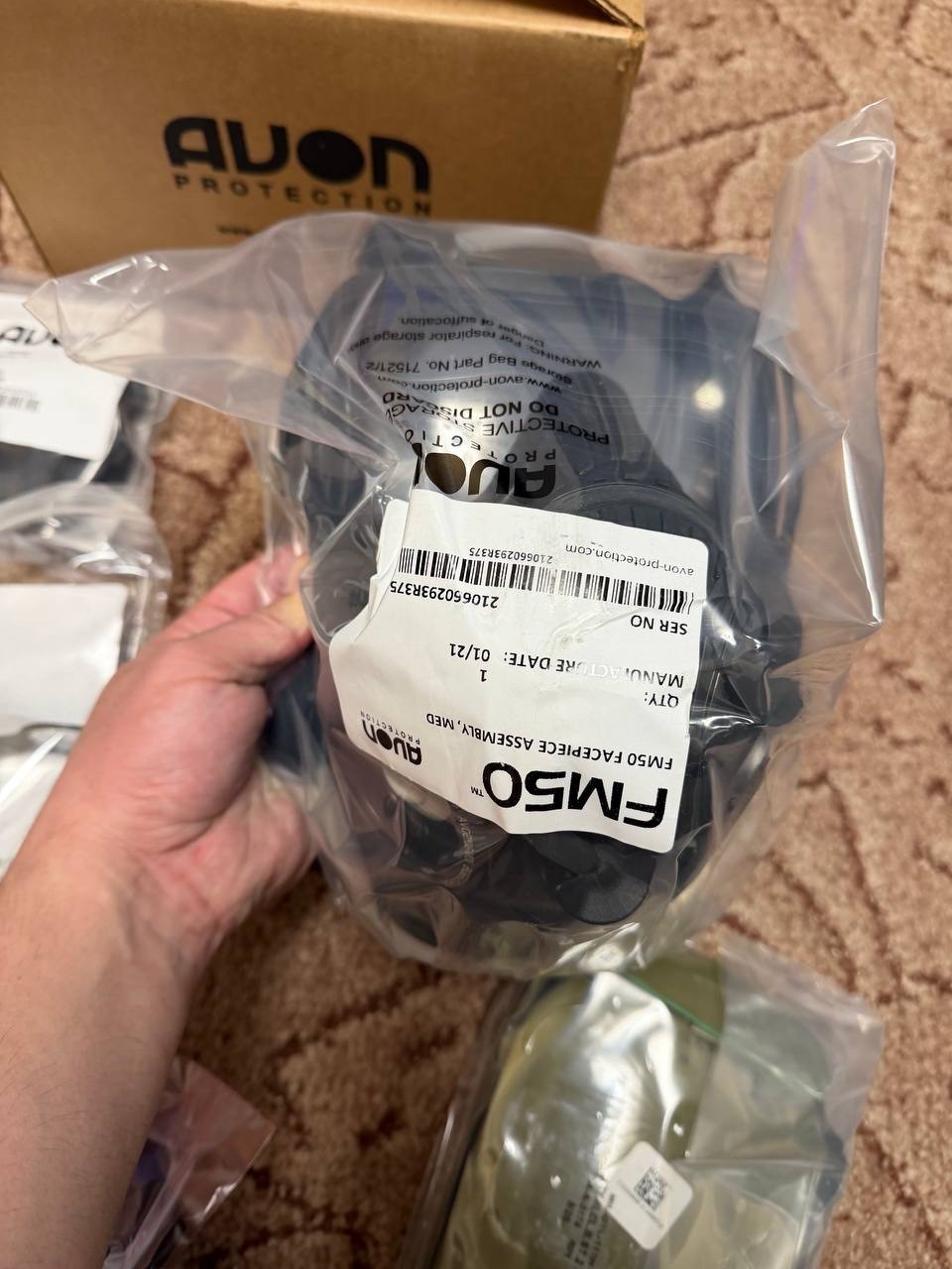 Avon FM50 Gas Mask Respirator Full Face NBC CBRN New Sealed Size L Kit