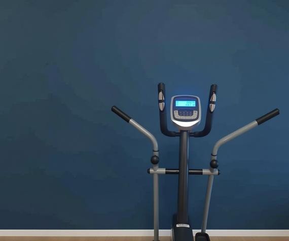 Cardio Dual Trainer Elliptical Machine LCD Display Adjustable Resistance