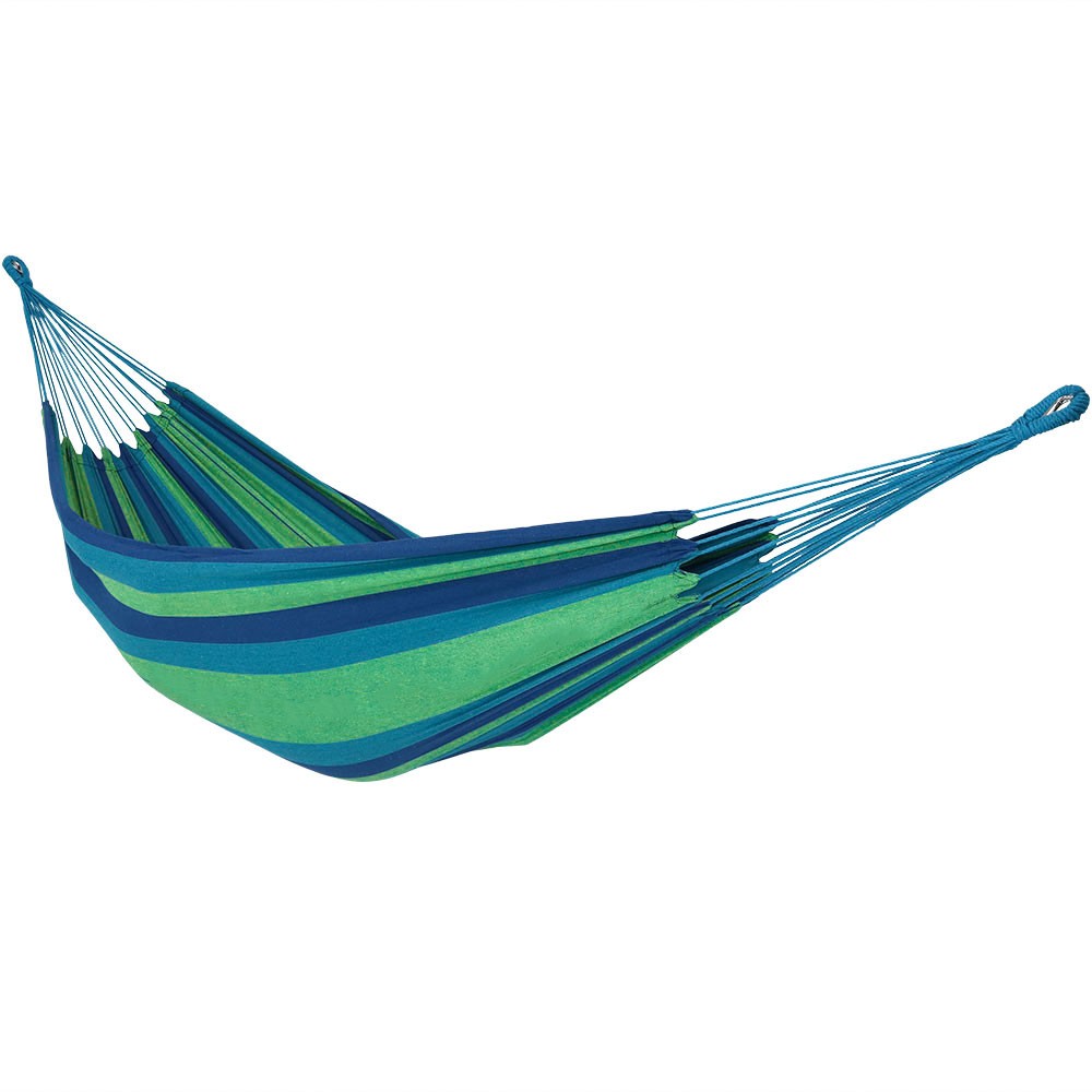 2-Person Woven Cotton Brazilian Hammock - Oasis by Sunnydaze