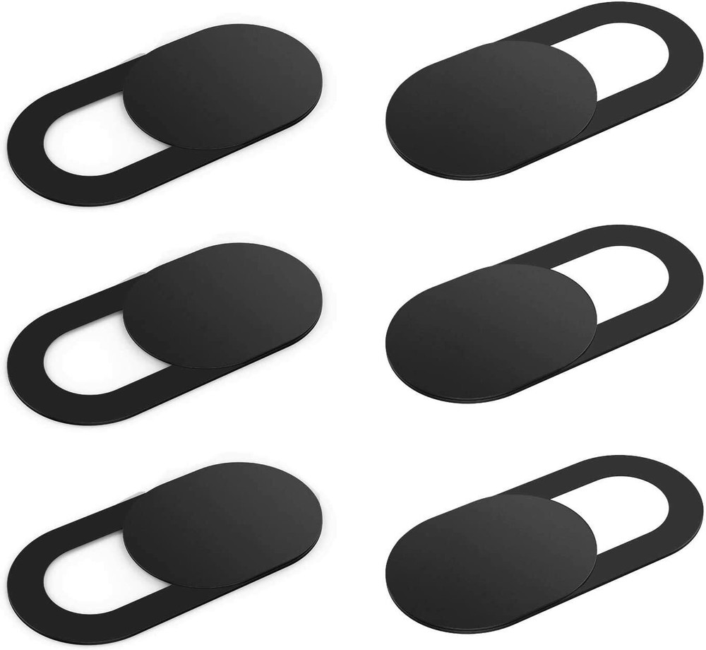 6 Pack Webcam Cover Web Camera Privacy Blocker Computer 0.03in Ultra-Thin Black