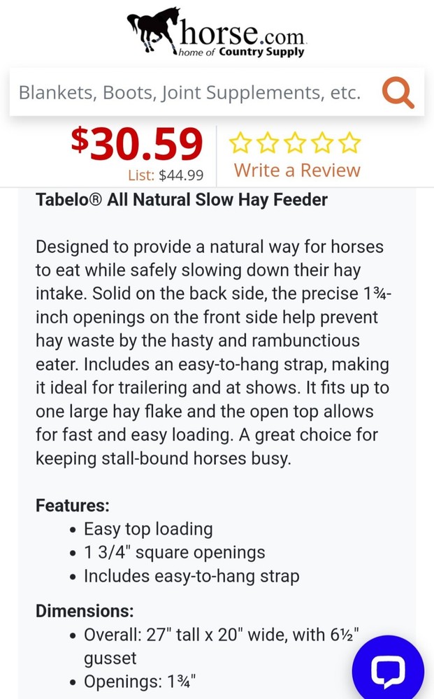 Hay Slow Feeder Bag Nylon Red