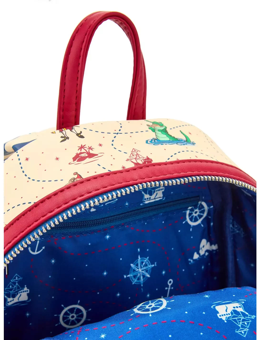 Loungefly Disney Peter Pan Captain Hook Ship Wheel Rotating Mini Backpack