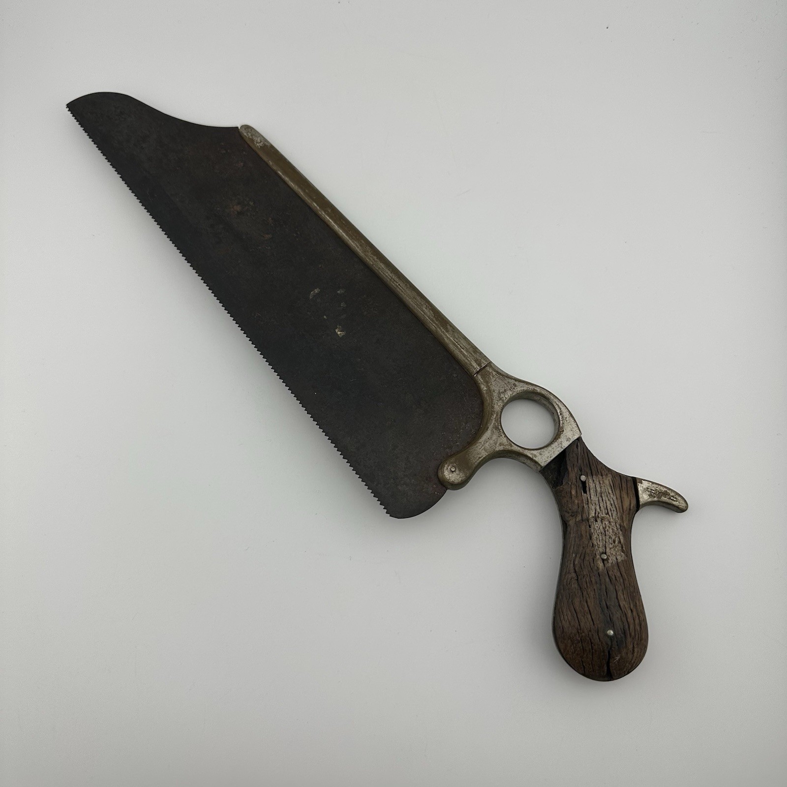 Antique 1800s US Civil War Era Leslie & Co Surgeon Amputation Bone Saw Doctor