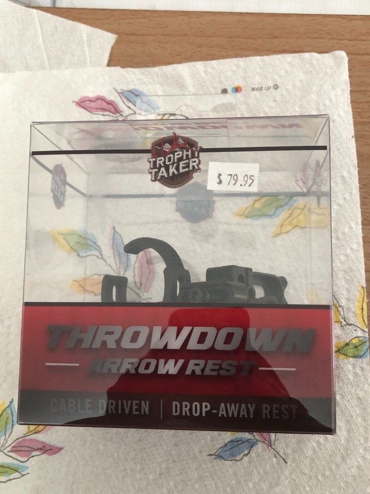 Trophy Taker Throwdown Arrow Rest T3402 Ambidextrous With Flip Cage Feature