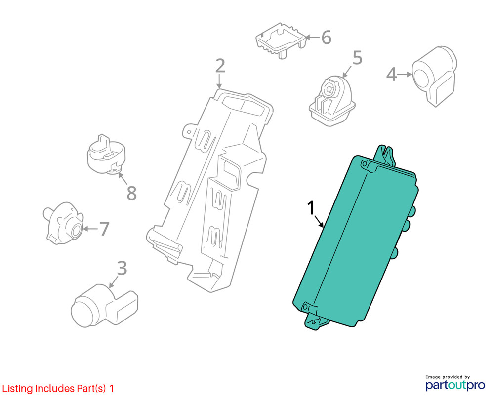 2008-2014 BMW X5 E70 Rear View Camera Parking Aid Control Module Unit OEM